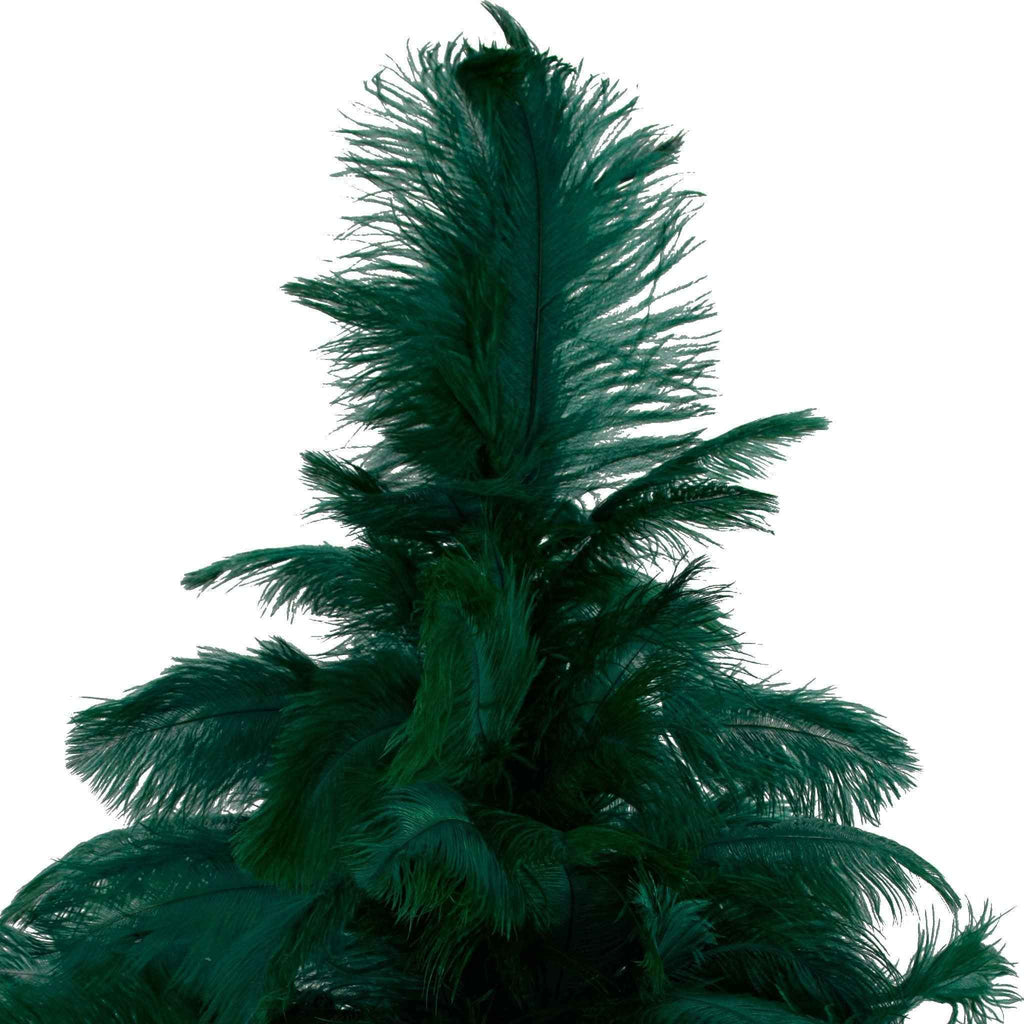 Green Ostrich Feather Christmas Tree