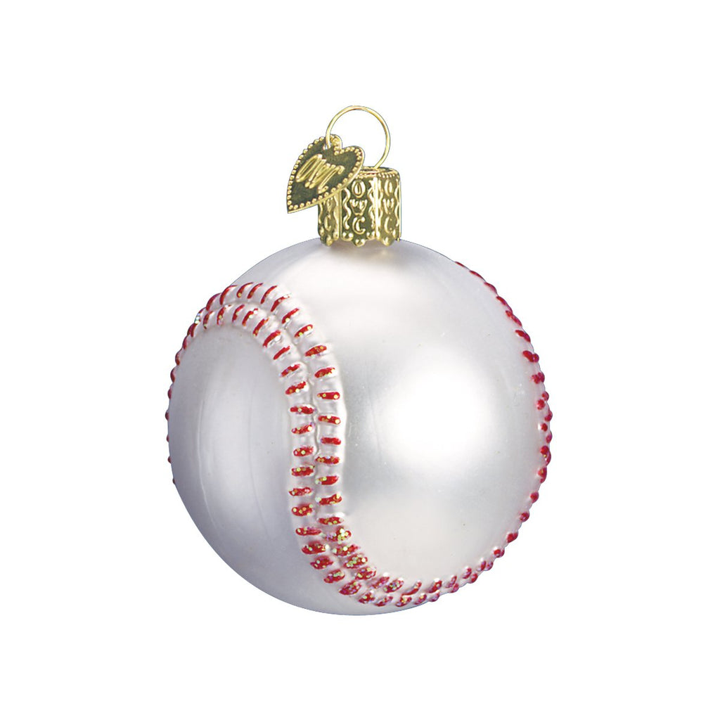 Baseball Glass Ornament