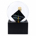 Graduation Hat & Diploma Glass Water Snow Globe