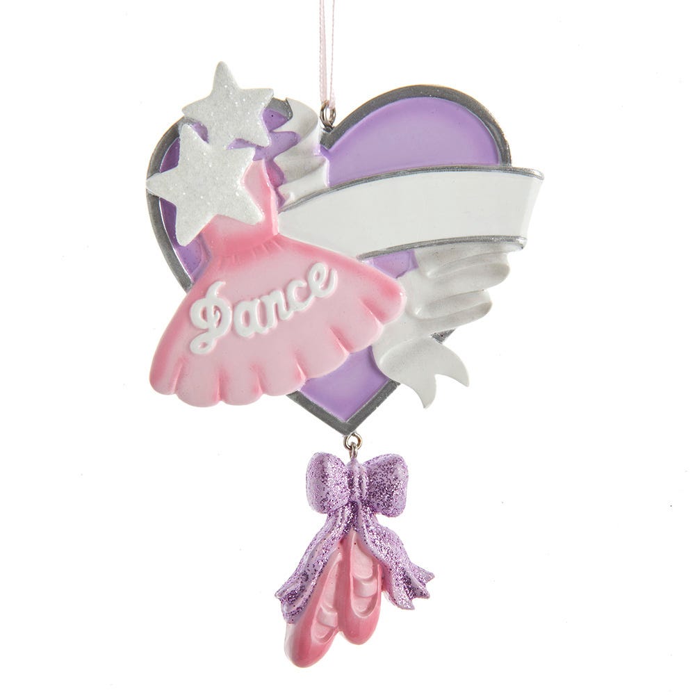 Ballet Heart " Dance" Ornament