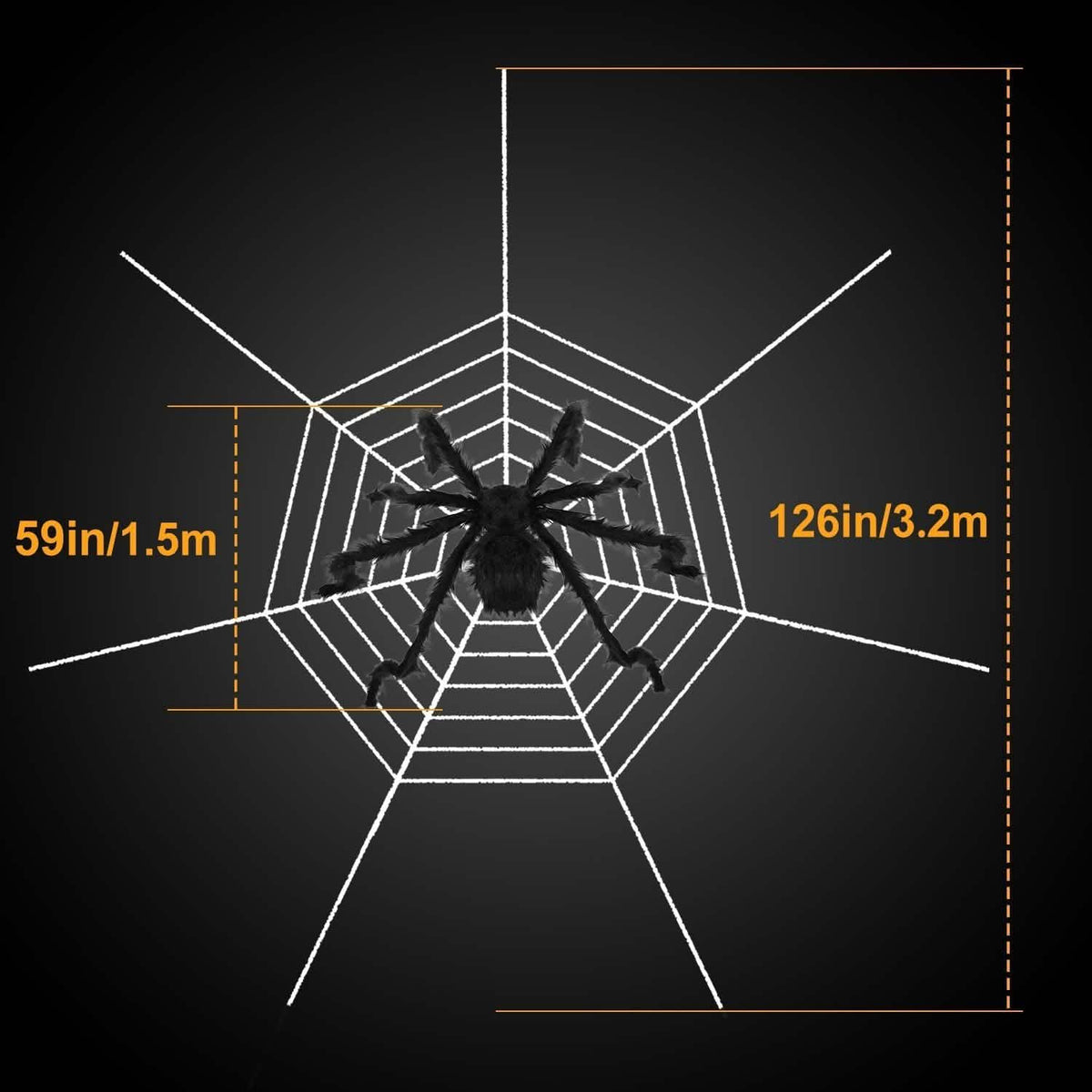 Halloween Decorations Spider Outdoor Stretch Cobweb