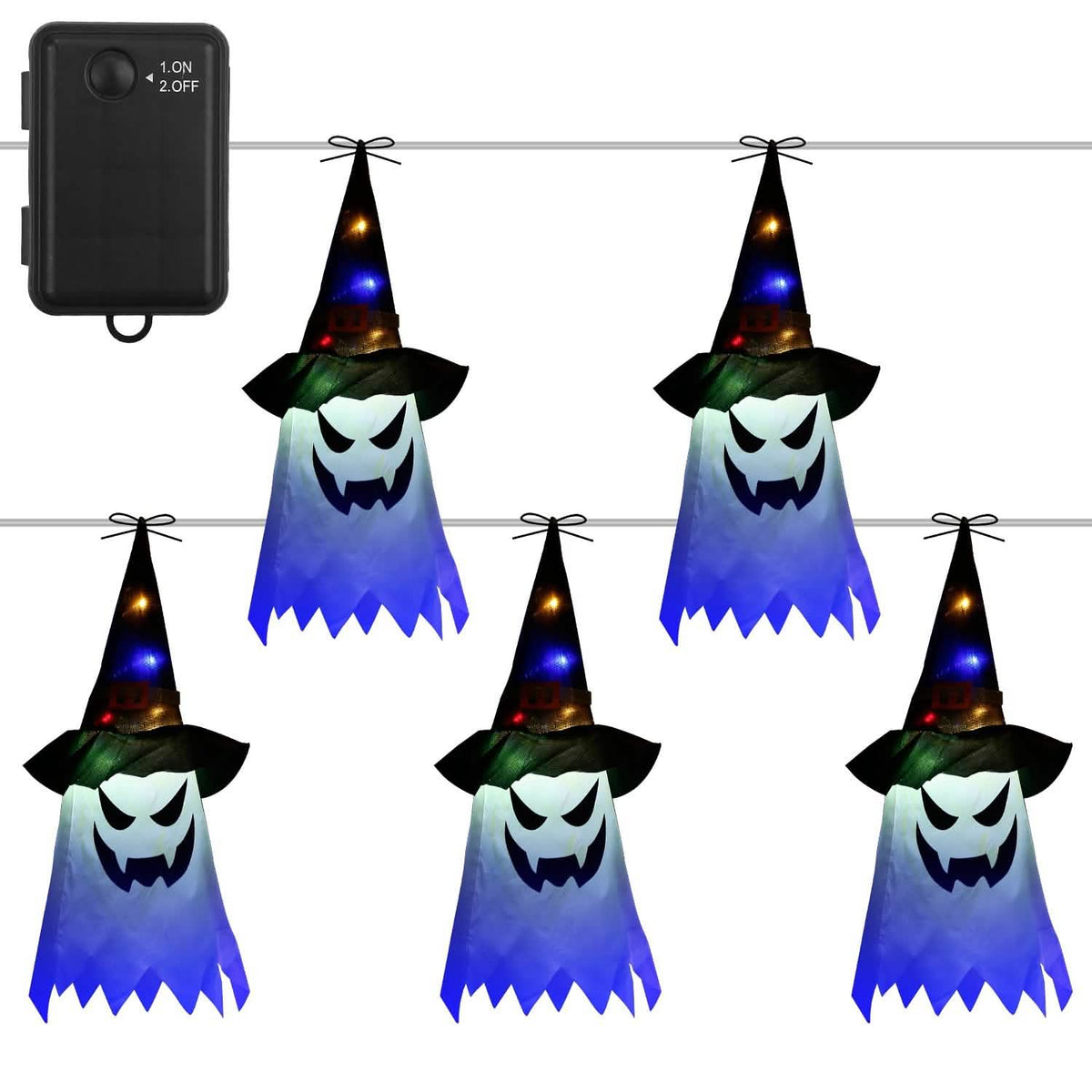 Halloween Ghost Witch Hat Hanging Light Lantern