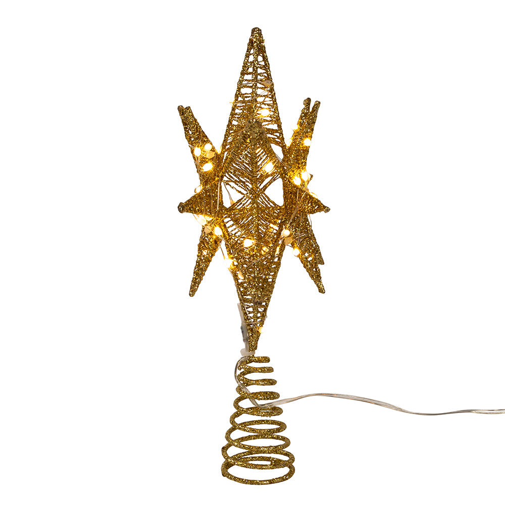 Twinkling Superbright LED Gold Starburst Treetopper