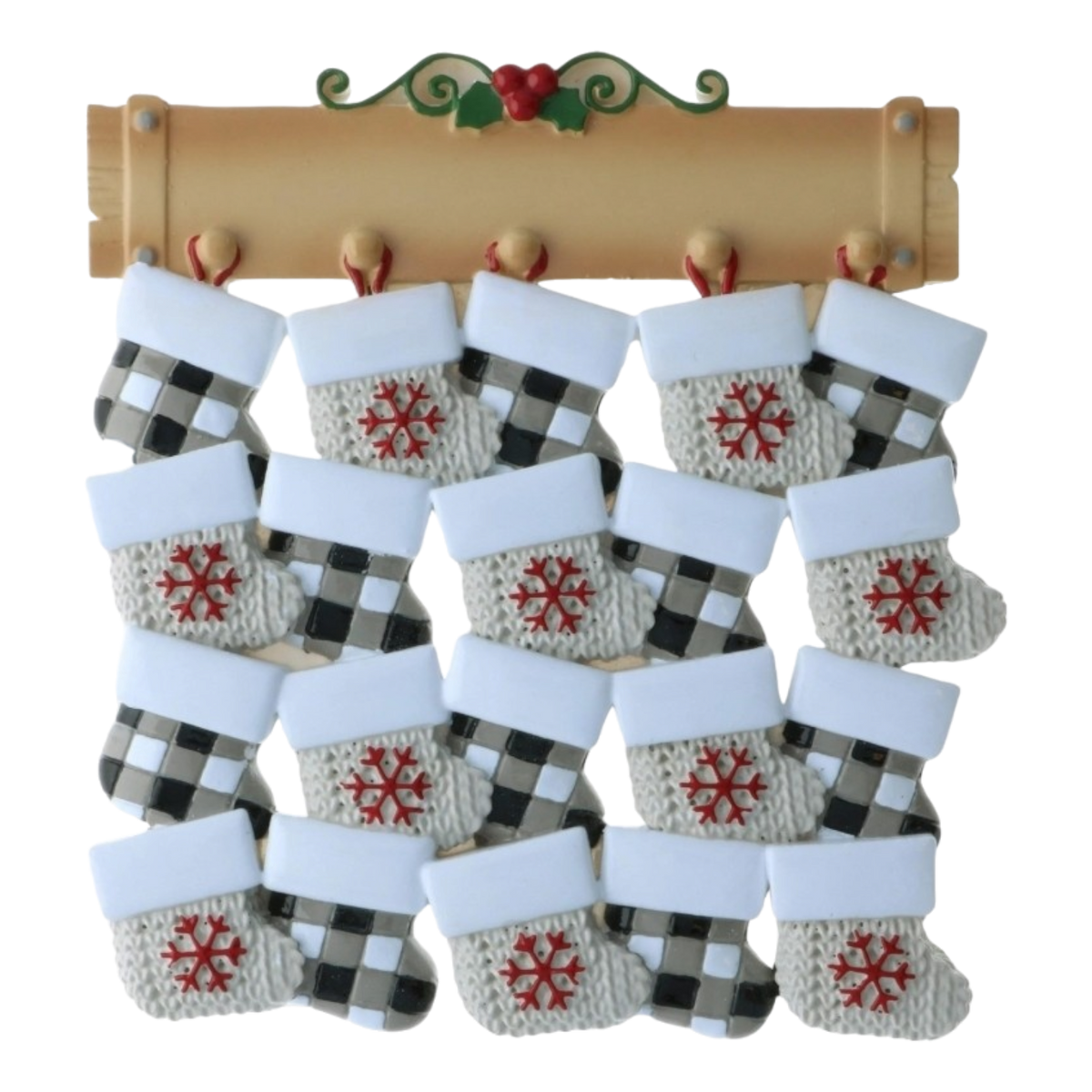 Stocking Family Up To 20 Ornament