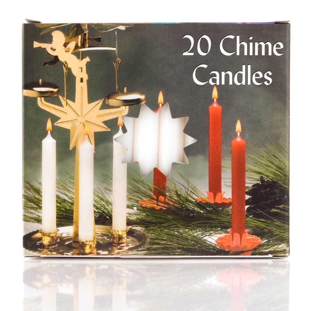 Chime Or Tree Candles 20-Count Box - Red