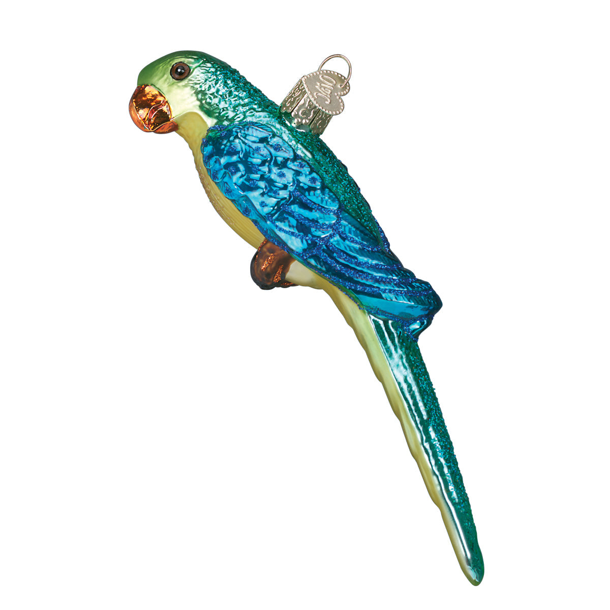 Parakeet Glass Ornament