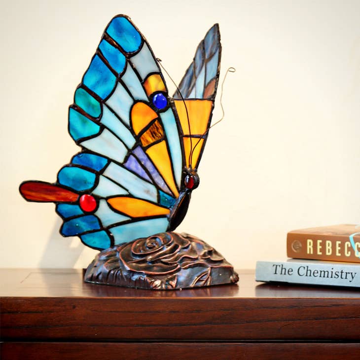 Kiara Blue Butterfly Accent Lamp