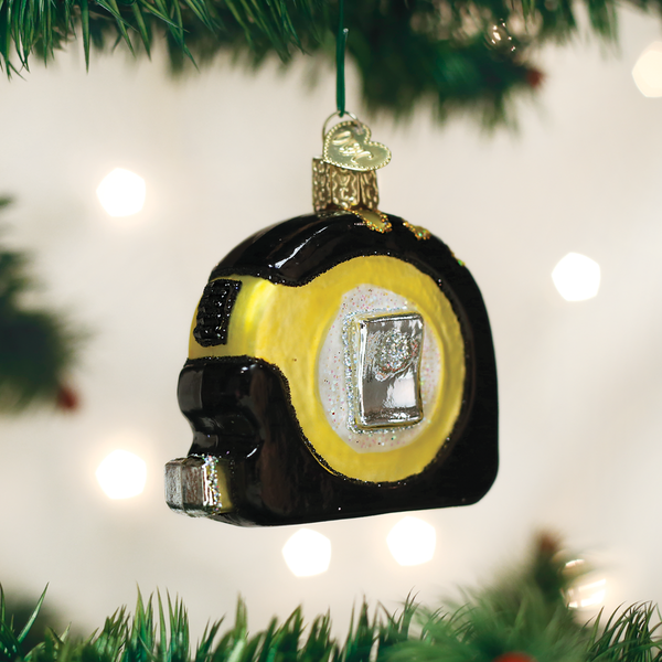 Tape Measure Glass Ornament