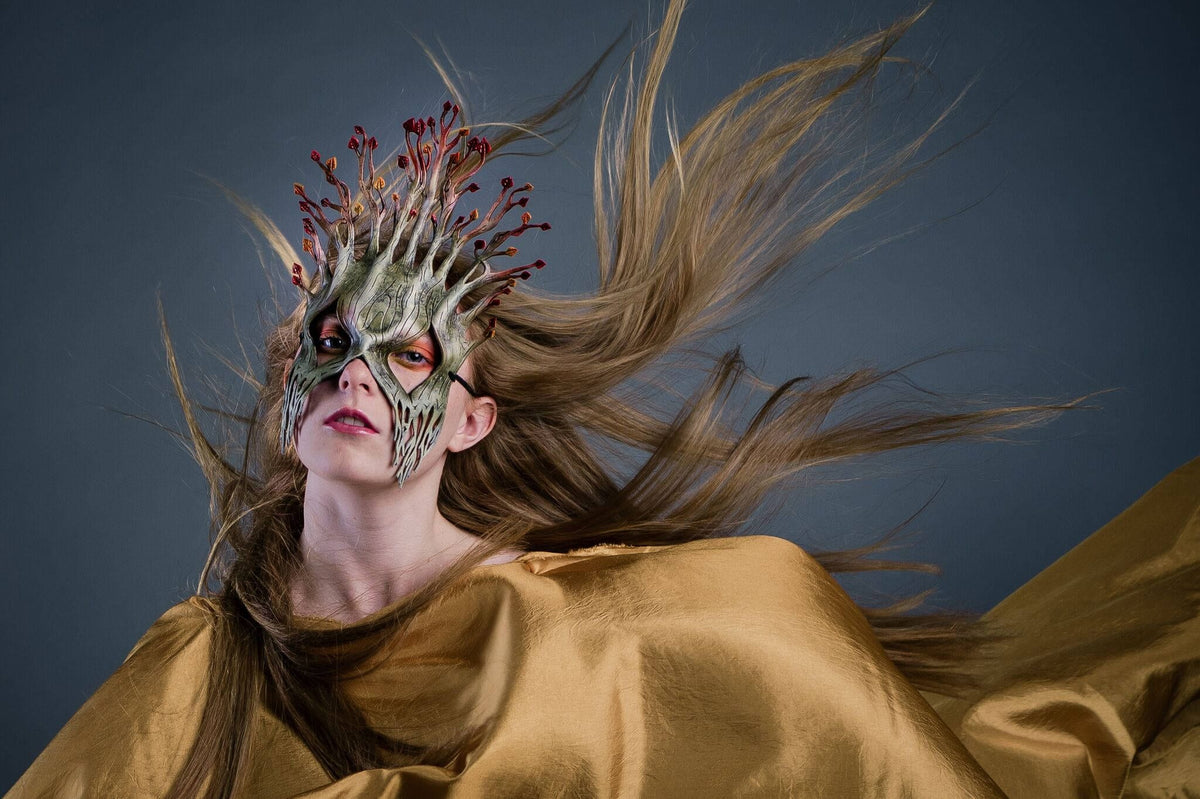 Fall - Handmade Genuine Leather Mask