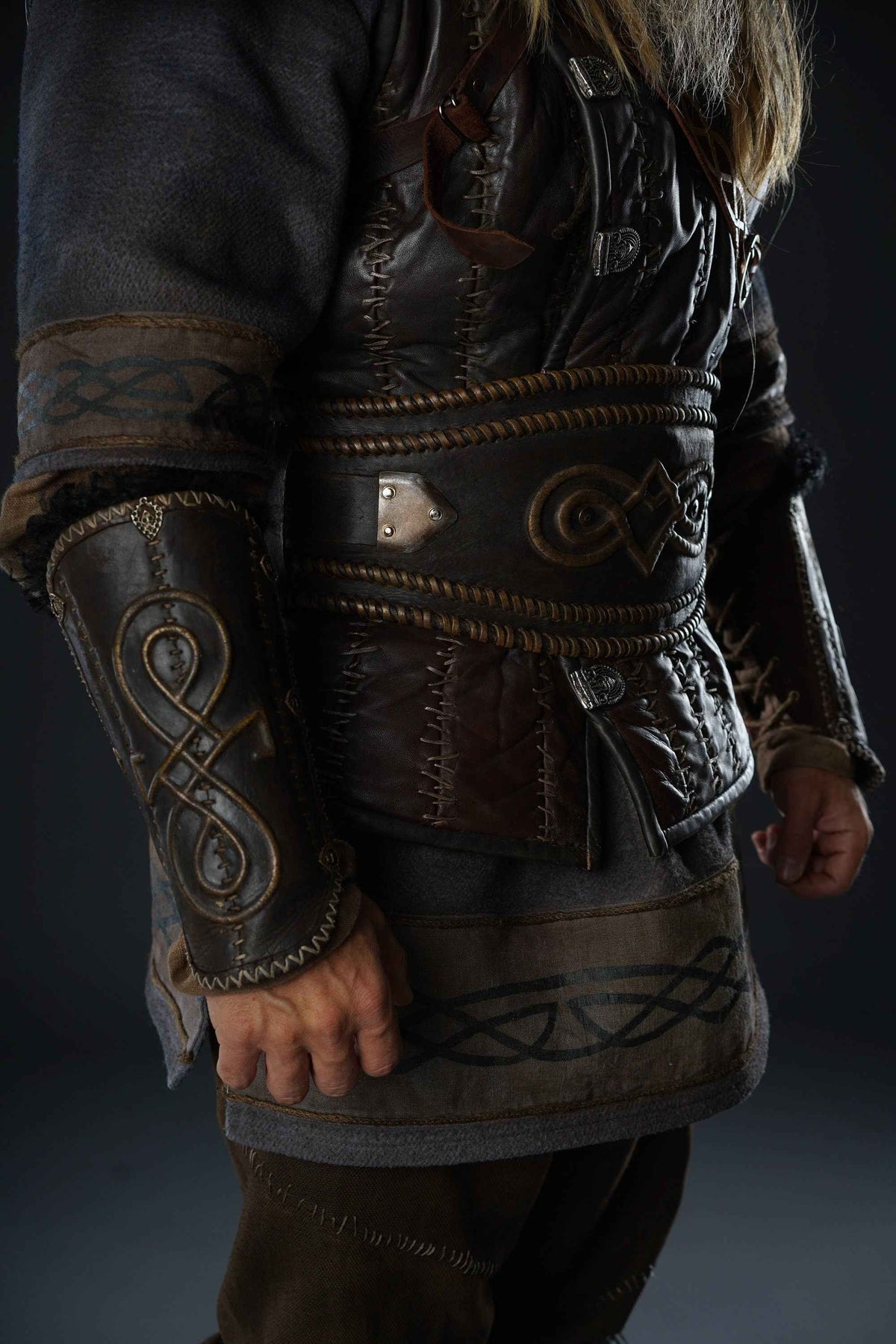Viking leather bracers