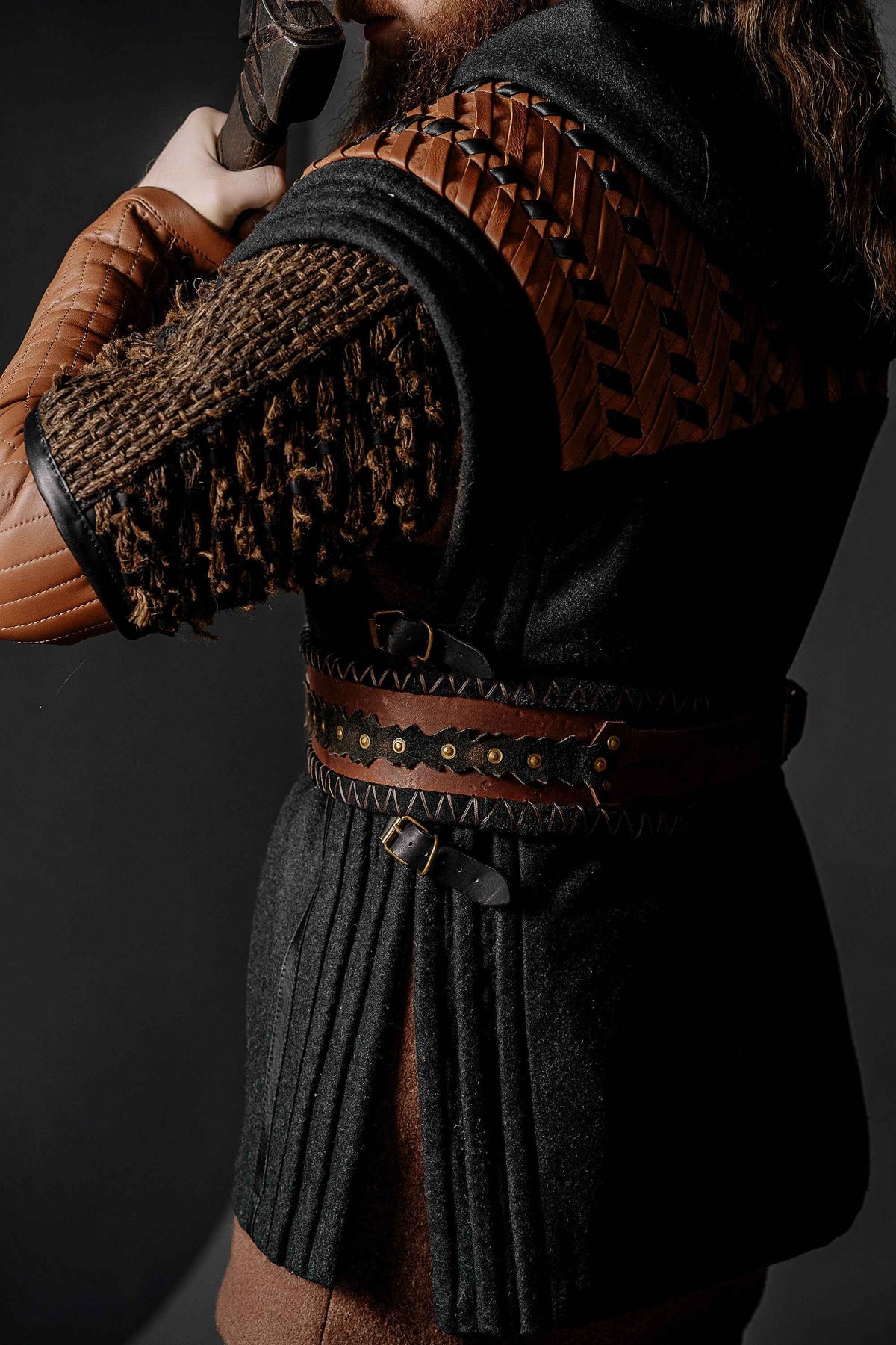 Ubbe leather wide belt