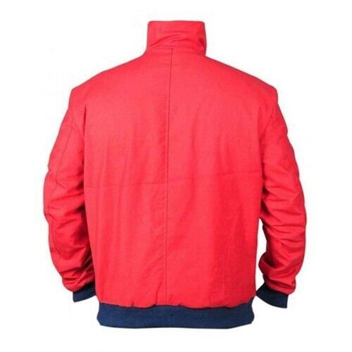 Handmade California Baywatch Lifeguard Beach Style Red Bomber Cotton Jacket Cosplay