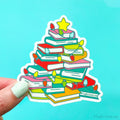 Book Christmas Tree Vinyl Sticker