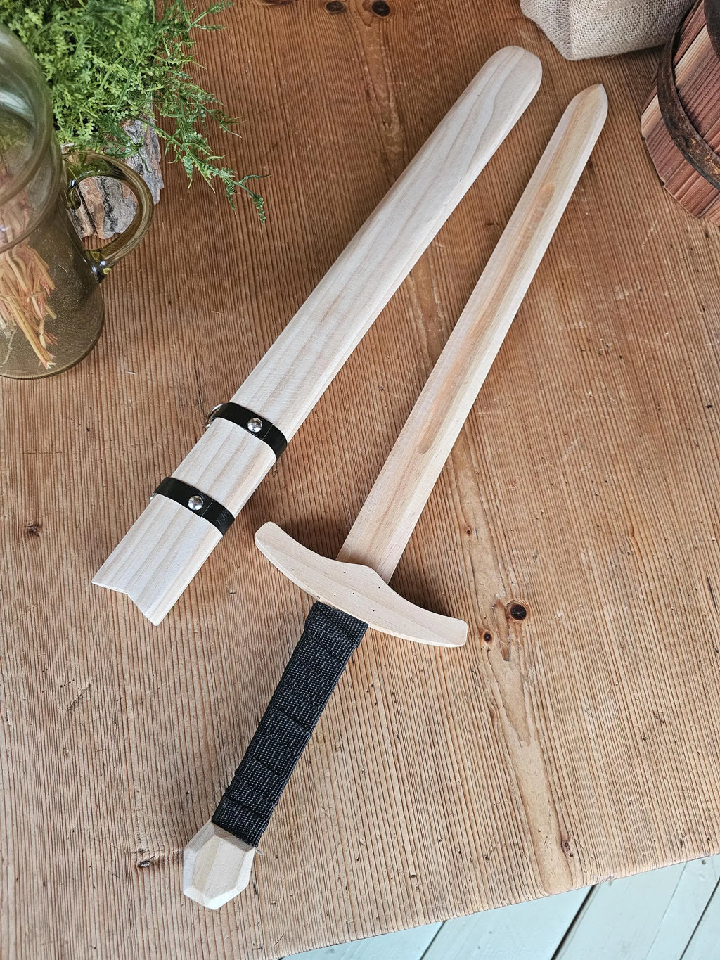 Wooden Toy Sword with EVA Foam Sparring Cover and Sheath | DIY Craft Project