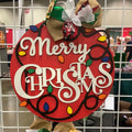 Merry Christmas Lights Door Hanger - Finished
