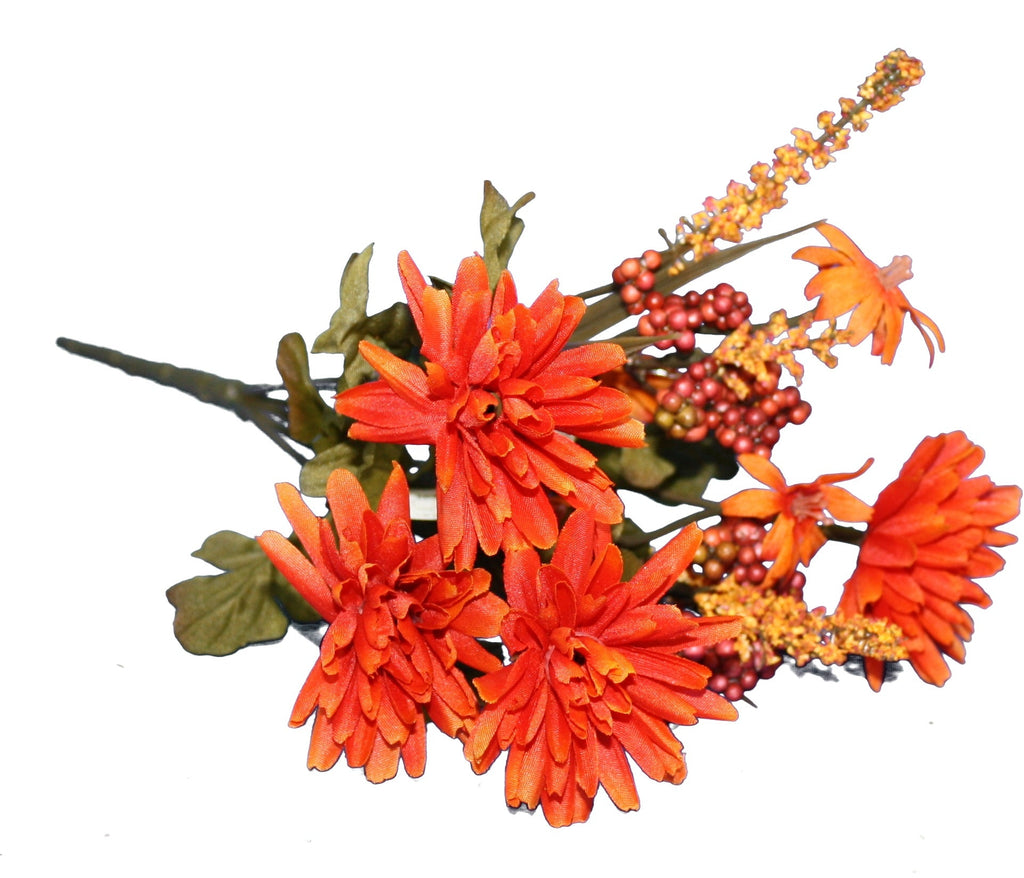 12.5 In. Mixed Fall Bush X 6 - Red