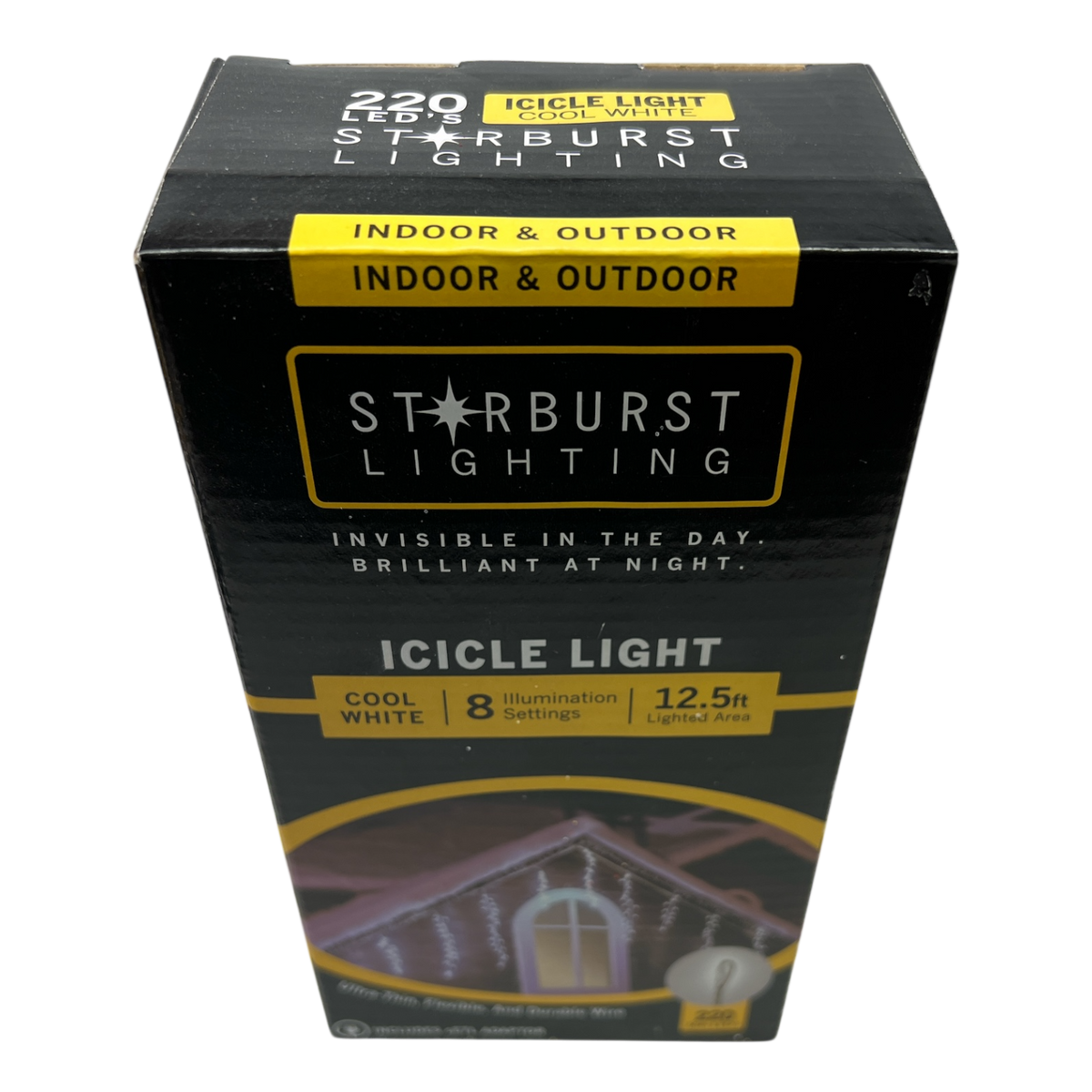 220-Light Starburst Cool White LED Icicle Light Set