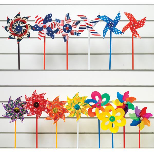 PVC Pinwheel - Blue Gingham