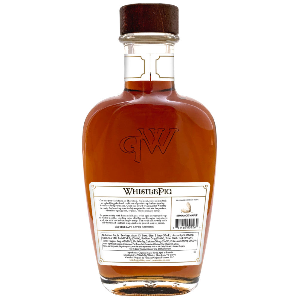 Whistlepig Rye Whiskey Barrel-Aged Organic Maple Syrup