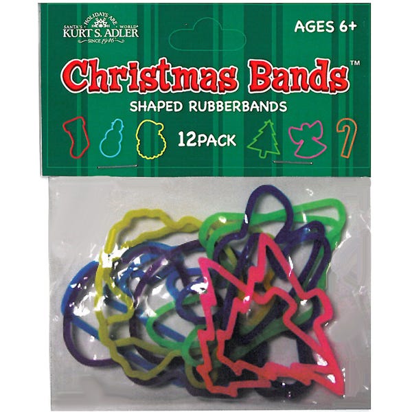 Christmas Bands Shaped Rubber Bands
