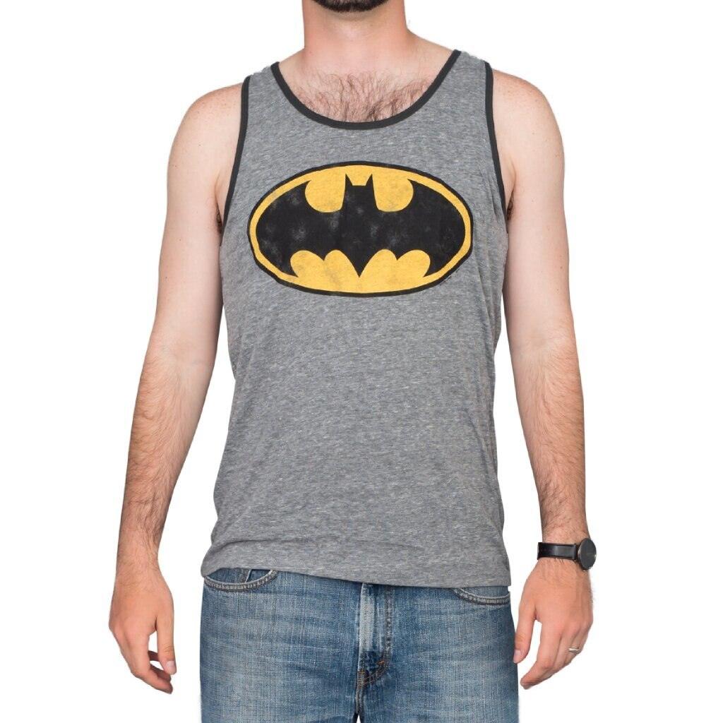 Junk Food DC Comics Batman Adult Unisex Retro 1970s Logo Tank Top