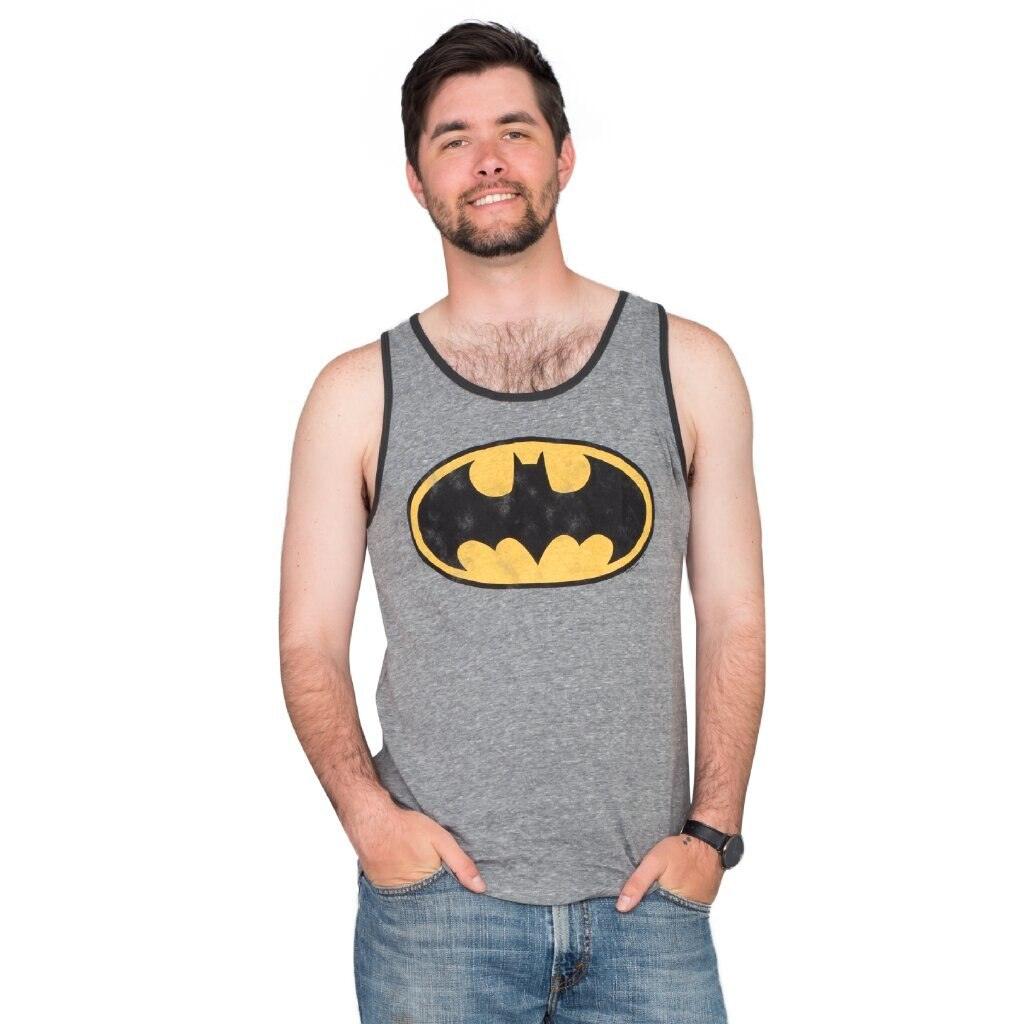 Junk Food DC Comics Batman Adult Unisex Retro 1970s Logo Tank Top