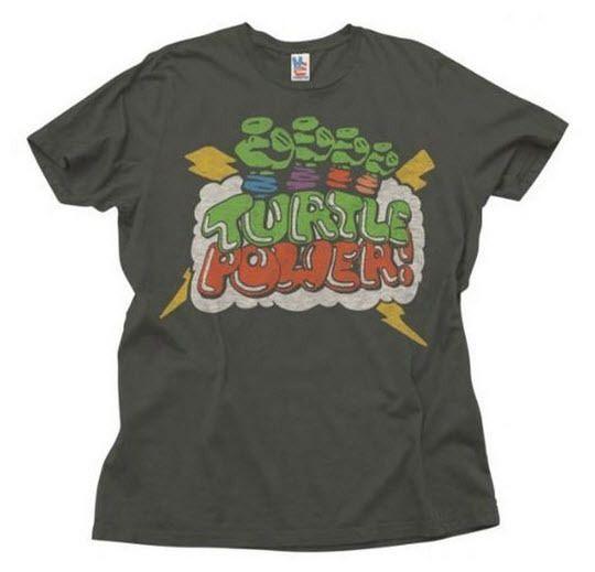Junk Food Teenage Mutant Ninja Turtles Turtle Power Adult Black T-Shirt