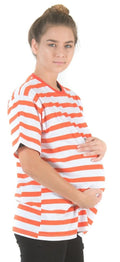 Juno Movie Character Orange/White Pregnant Halloween Cosplay Costume T-Shirt