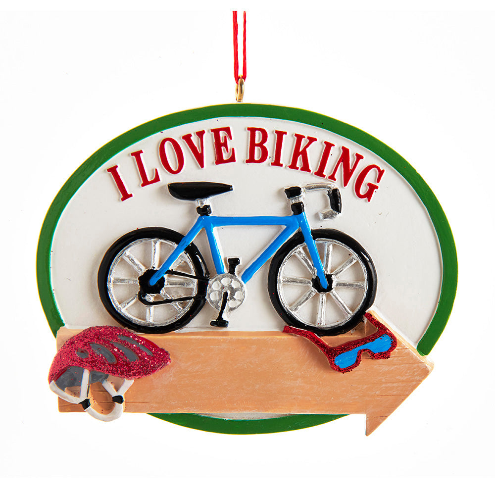 " I Love Biking" Ornament