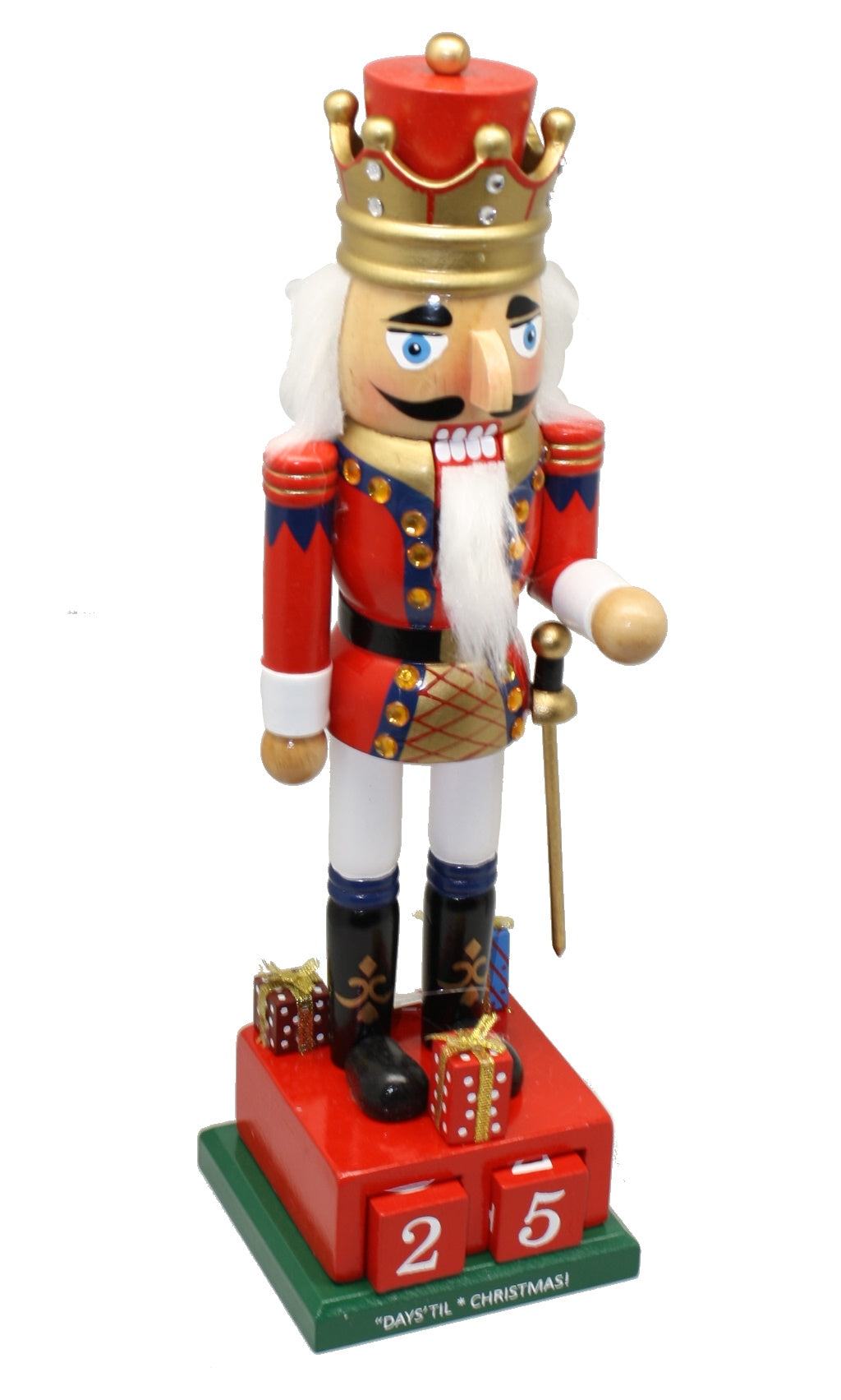 Wooden 15" Countdown Nutcracker -