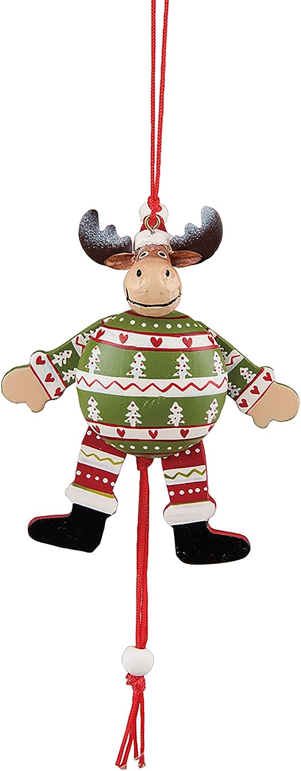 Jumping Moose Ornament