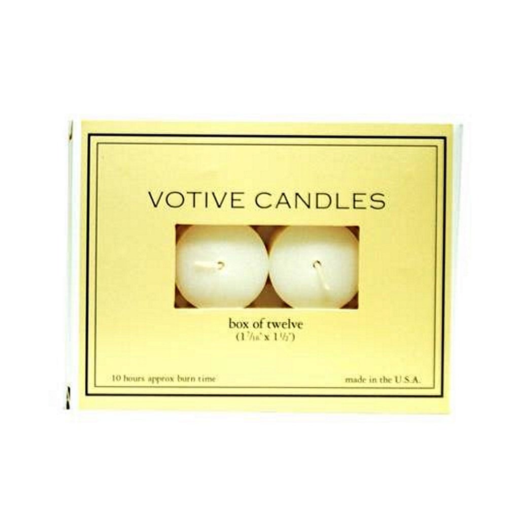 Votive Candles - White - Box 12