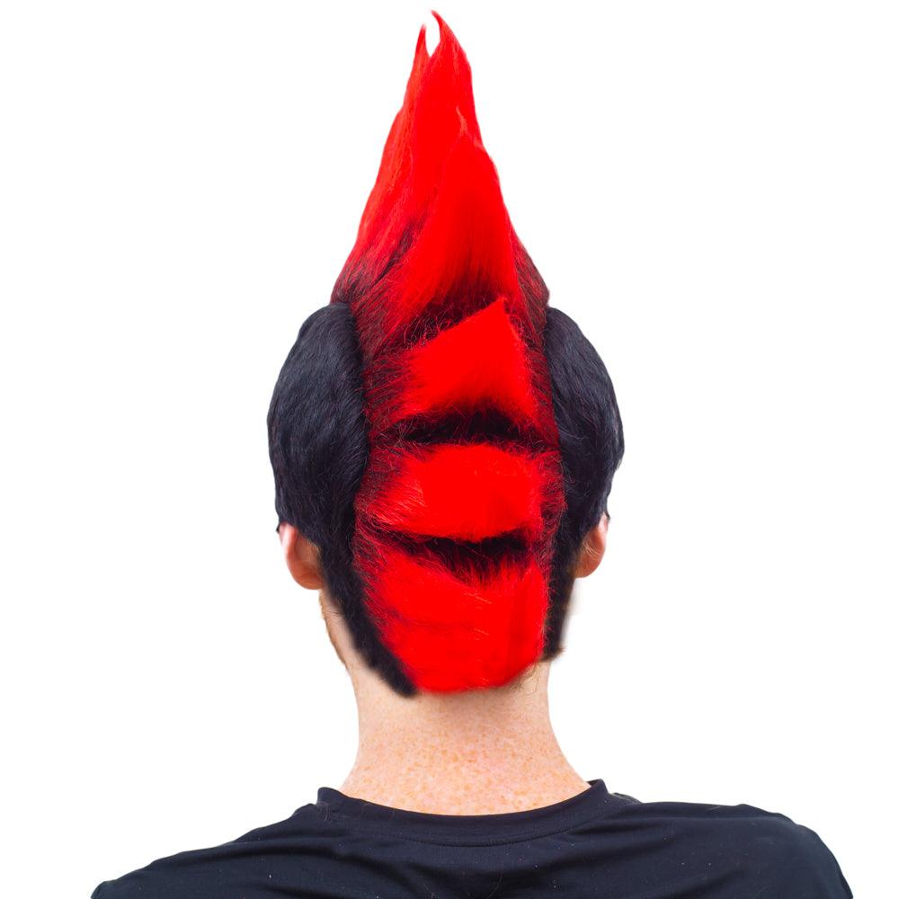 Karate Cobra Mohawk Halloween Costume Blue or Red Wig Cosplay