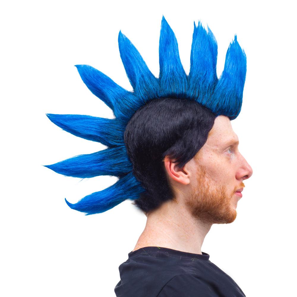 Karate Cobra Mohawk Halloween Costume Blue or Red Wig Cosplay