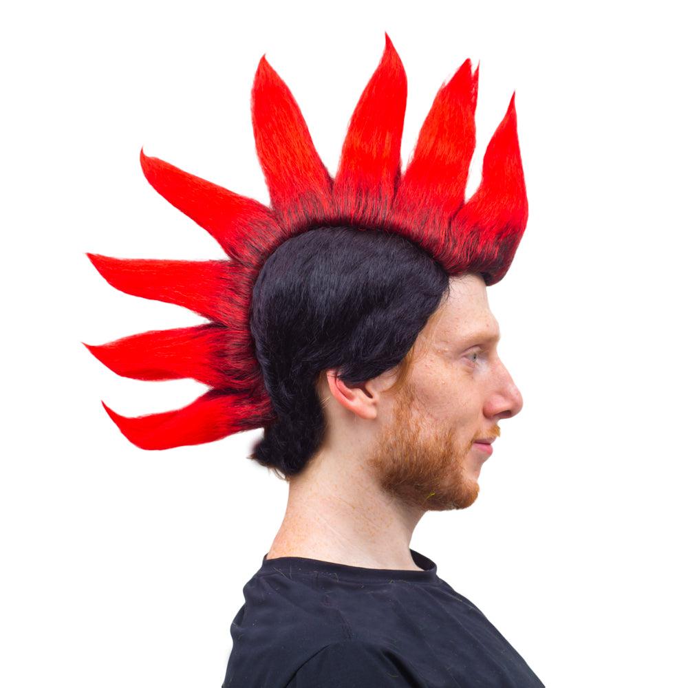 Karate Cobra Mohawk Halloween Costume Blue or Red Wig Cosplay