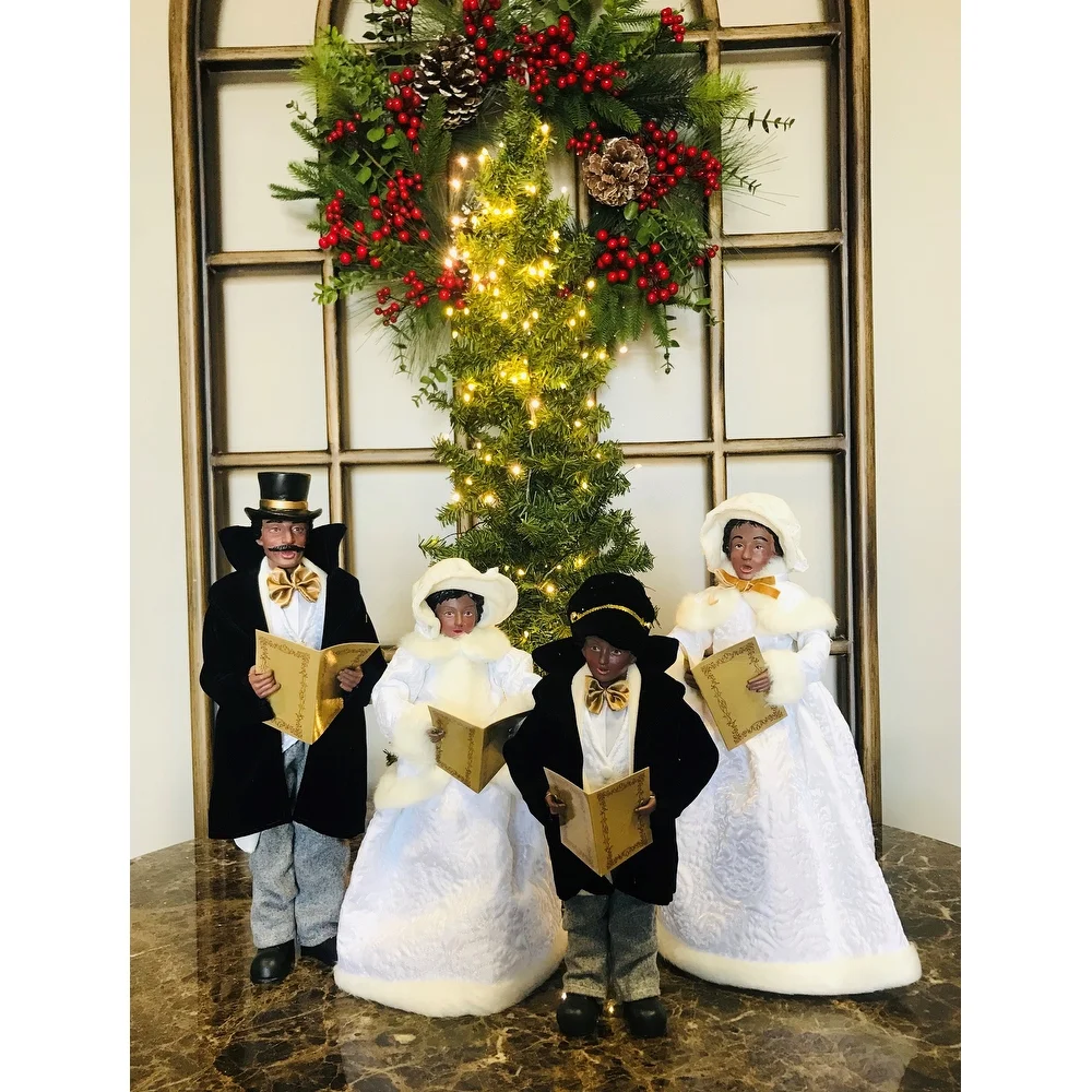 Christmas Splendor Caroler Set Of 4 - 18 inch