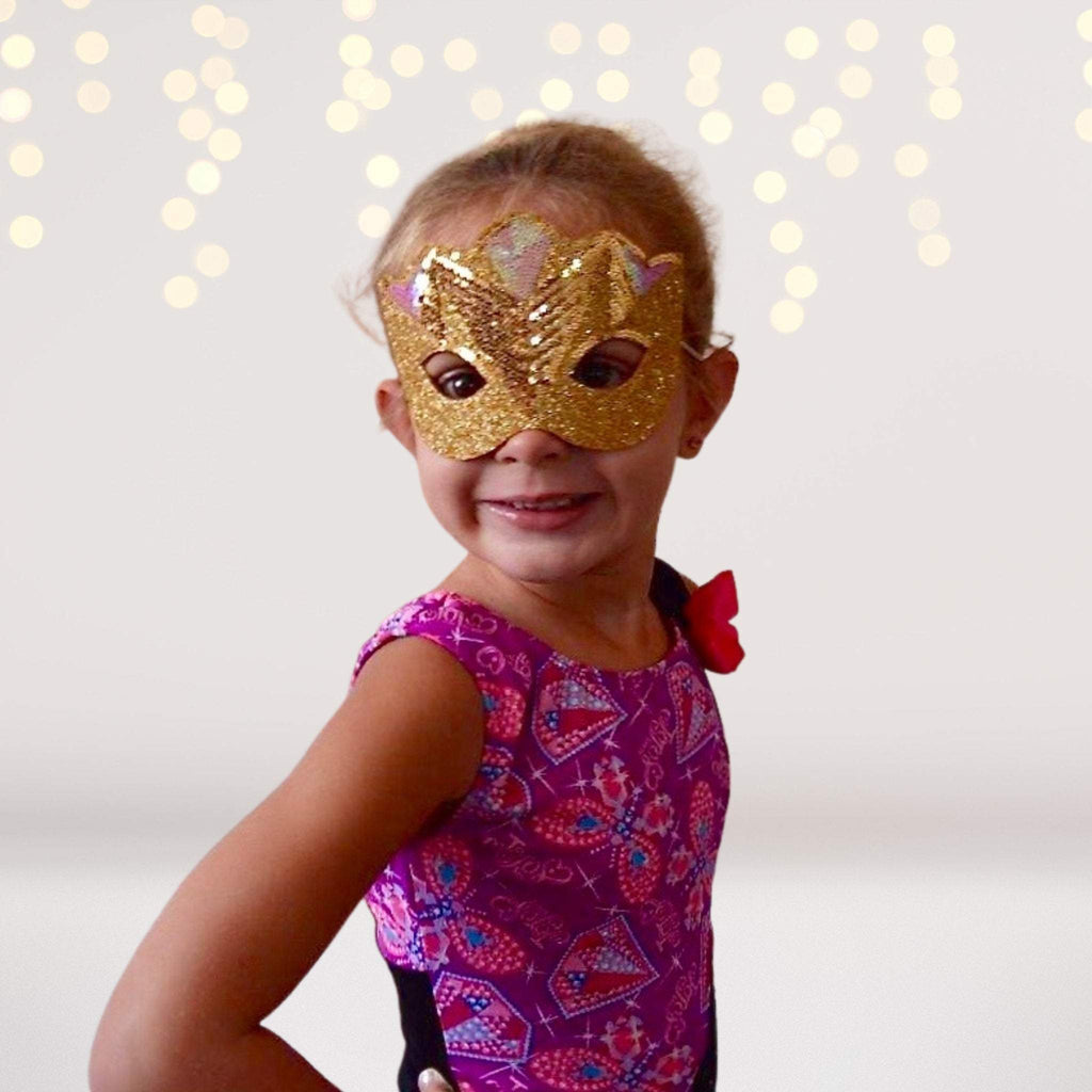 Kids Golden Masquerade Mask, Golden Bird Mask, Golden Animal Mask, Dance Mask for Mystery Character