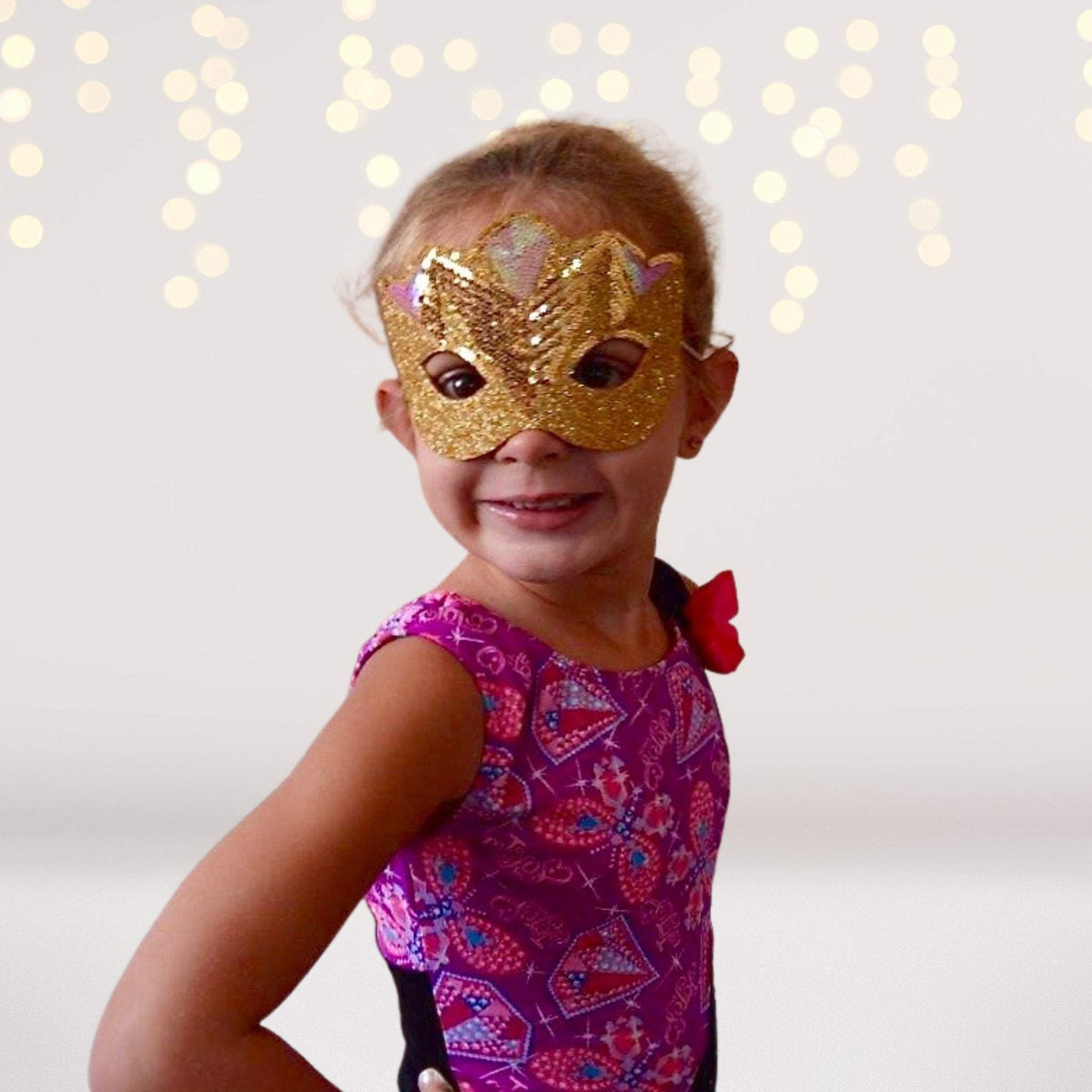 Kids Golden Masquerade Mask, Golden Bird Mask, Golden Animal Mask, Dance Mask for Mystery Character