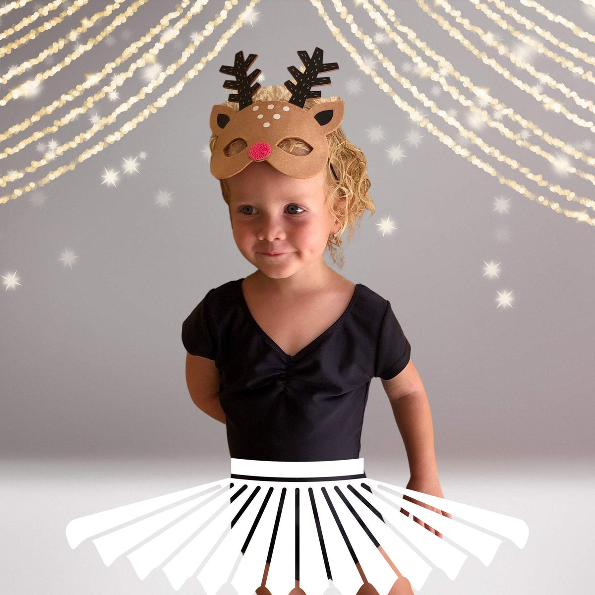 Kids Reindeer Costume Mask, Playtime Reindeer Mask for Christmas, Child Reindeer Costume Mask, Deer Costume Mask, Toddler Reindeer Mask