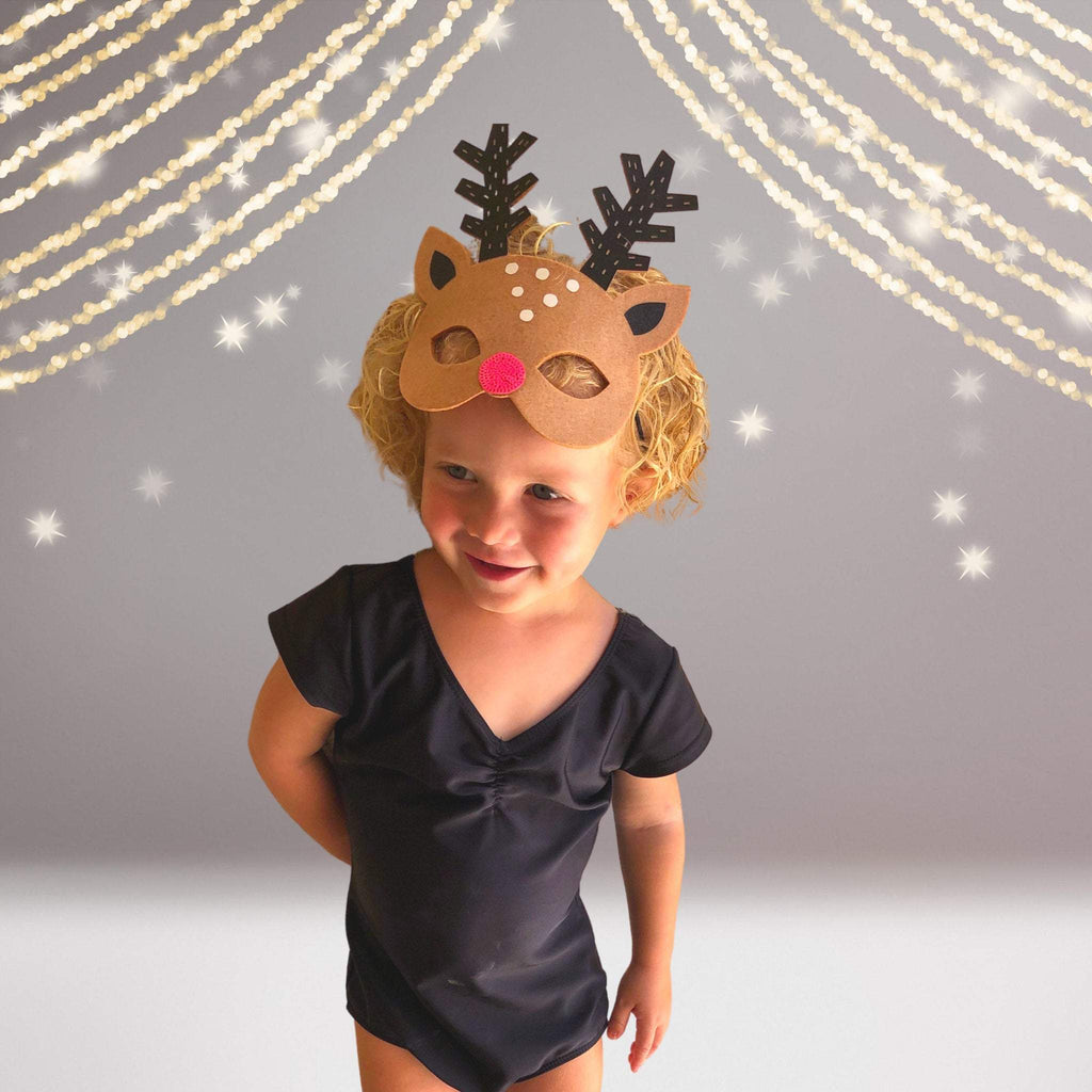 Kids Reindeer Costume Mask, Playtime Reindeer Mask for Christmas, Child Reindeer Costume Mask, Deer Costume Mask, Toddler Reindeer Mask