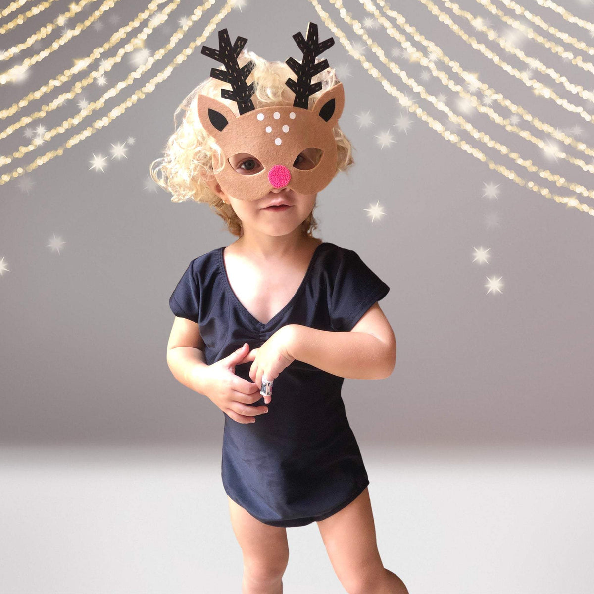 Kids Reindeer Costume Mask, Playtime Reindeer Mask for Christmas, Child Reindeer Costume Mask, Deer Costume Mask, Toddler Reindeer Mask