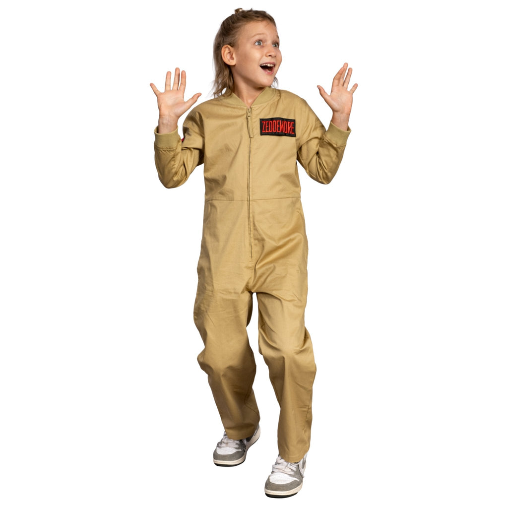 Kids Youth Ghostbusters Changeable Name Patches Halloween Cosplay Costume Jumpsuit