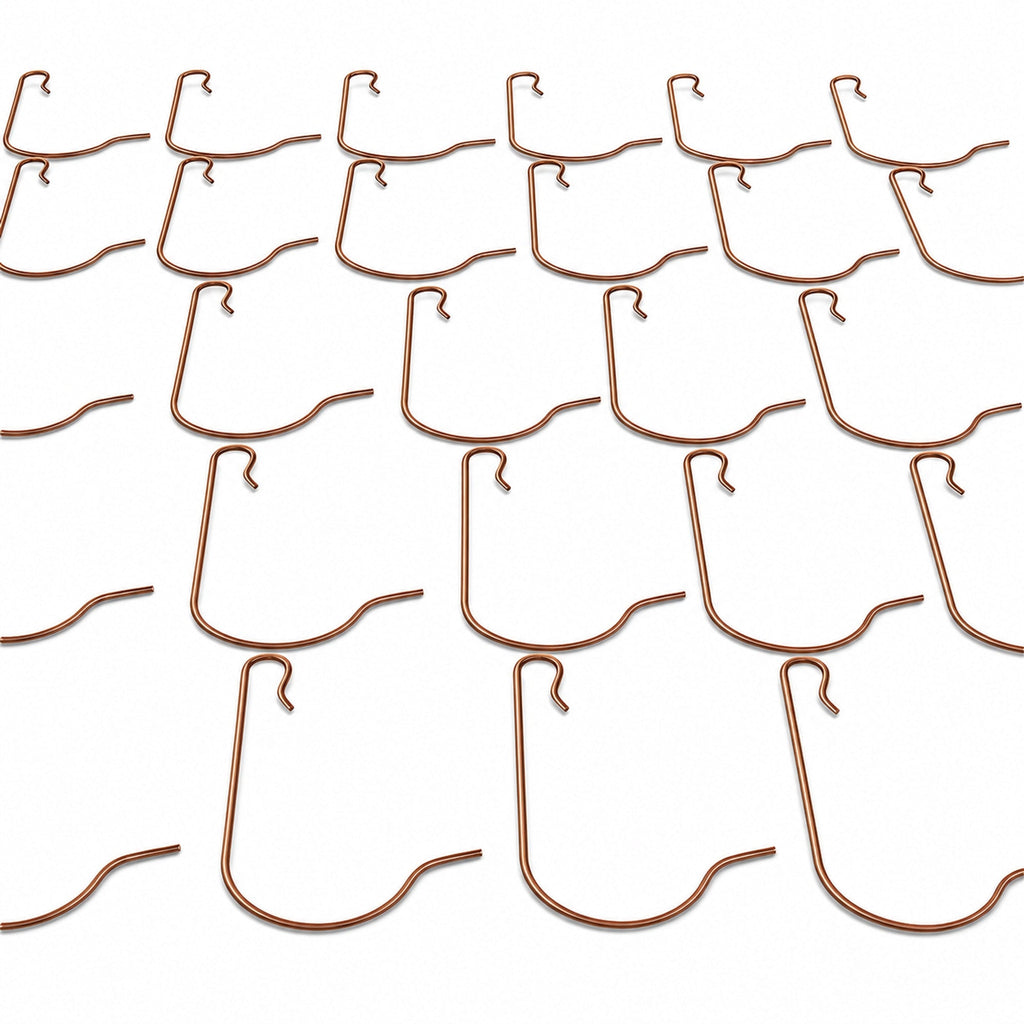 30 Heavy Duty Copper Tone Christmas Ornaments Hooks 2.4 Inches