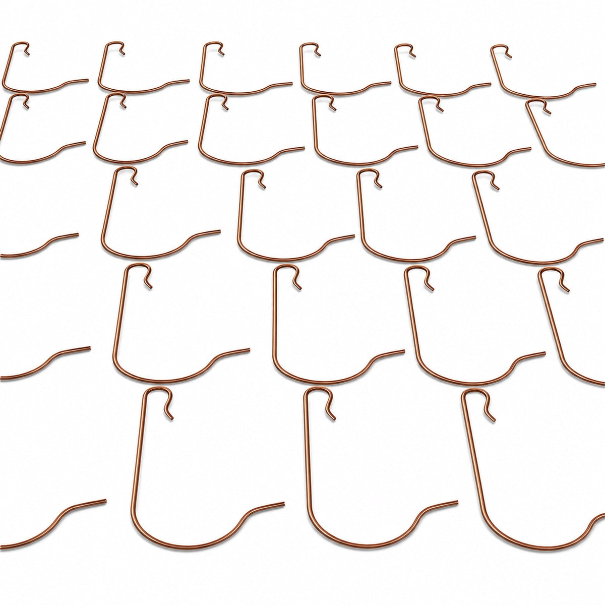 30 Heavy Duty Copper Tone Christmas Ornaments Hooks 2.4 Inches