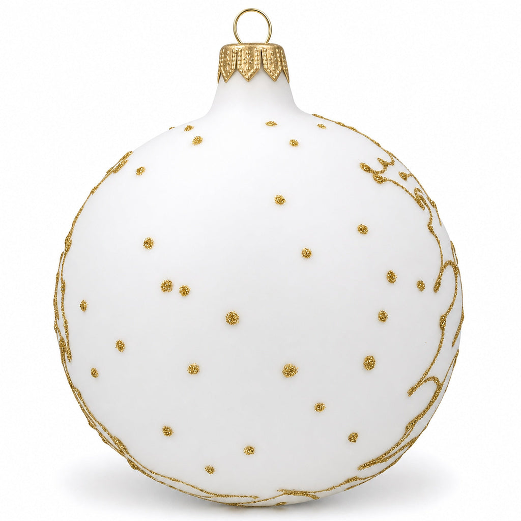 St. Nicholas Reviewing Gift List Glass Ball Christmas Ornament 4 Inches