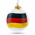 Flag of Germany Glass Ball Christmas Ornament 3.25 Inches
