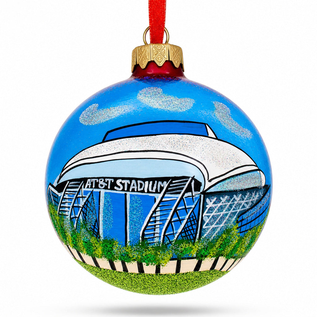 Arlington, Texas Glass Ball Christmas Ornament 3.25 Inches