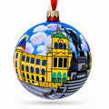 Statue of St Wenceslas, Prague, Czech Republic Glass Ball Christmas Ornament 4 Inches