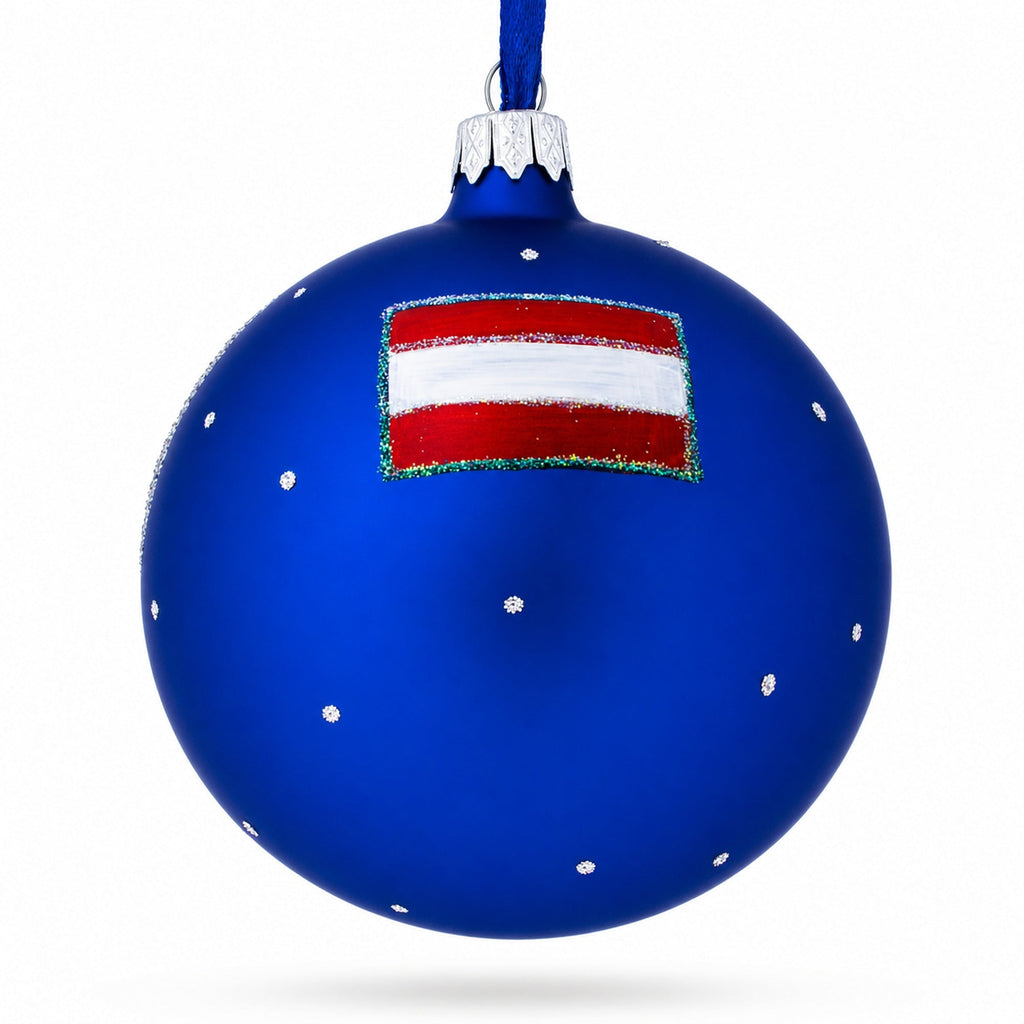 Old City (Vecriga), Riga, Latvia Glass Ball Christmas Ornament 4 Inches