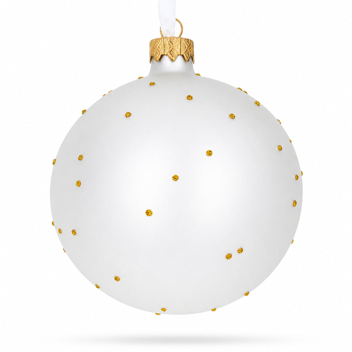 1889 'Olive Trees with Yellow Sky and Sun' by Van Gogh Glass Ball Christmas Ornament 4 Inches